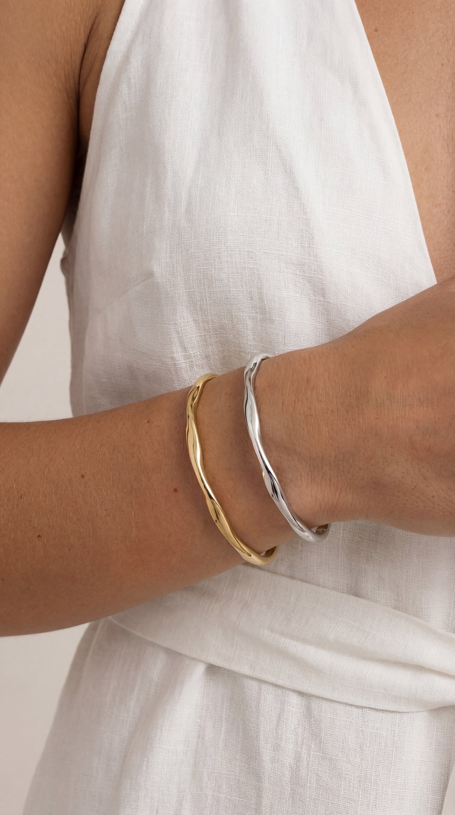 Silver Twisted Bangle