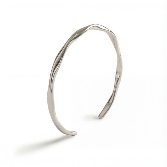 Silver Twisted Bangle