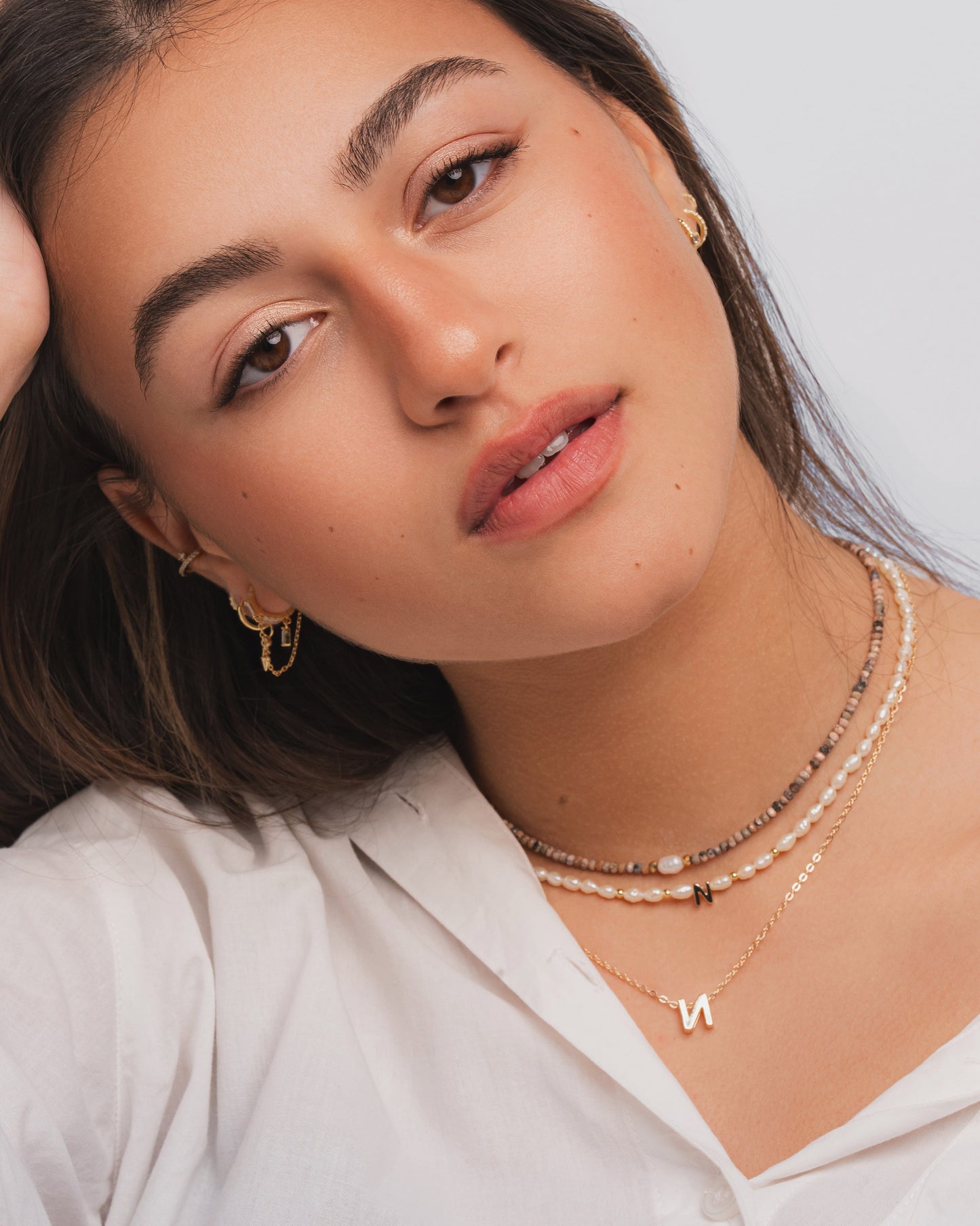 Initial Pearl Choker