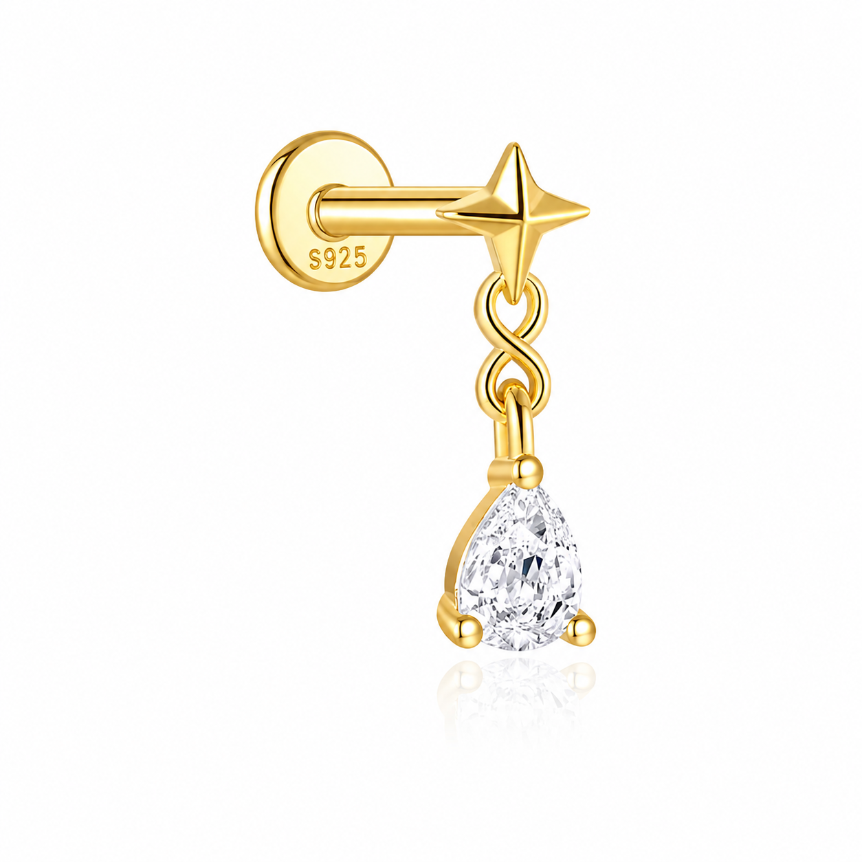 Star Drop Flatback Earring
