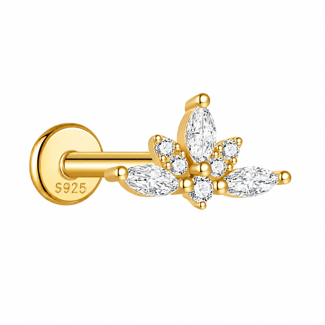 Wildflower Cluster Flatback Earring