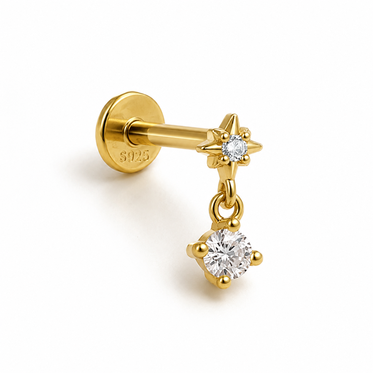 North Star Drop Flatback Earring