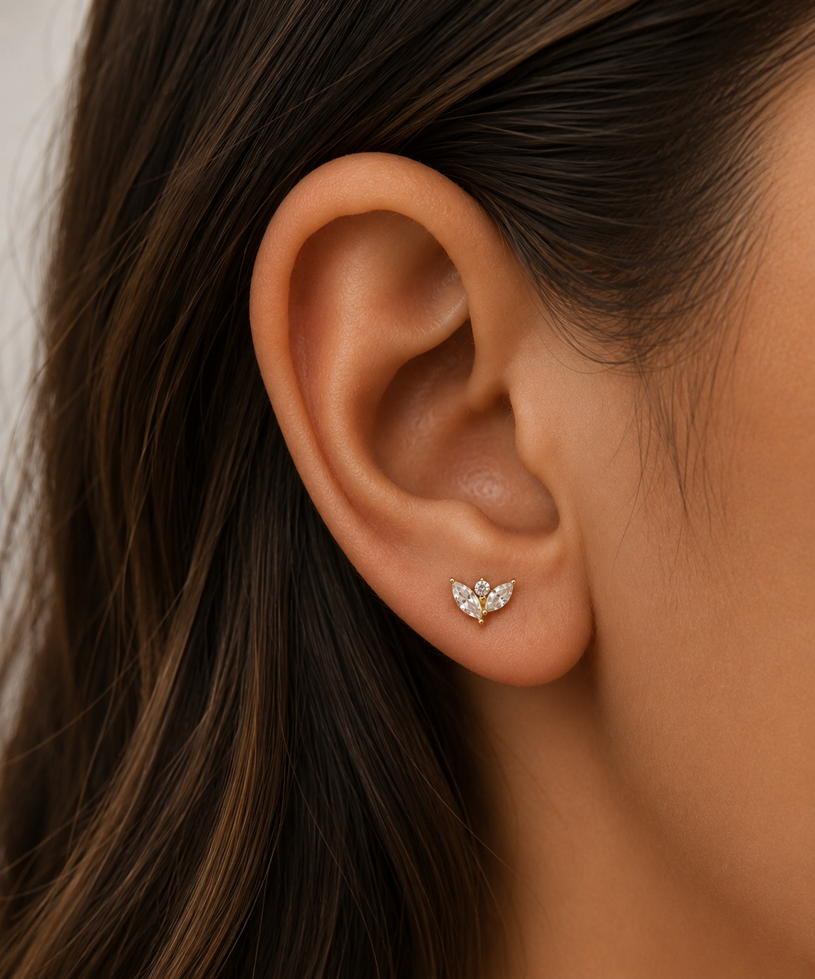 Petal Duo Flatback Earring