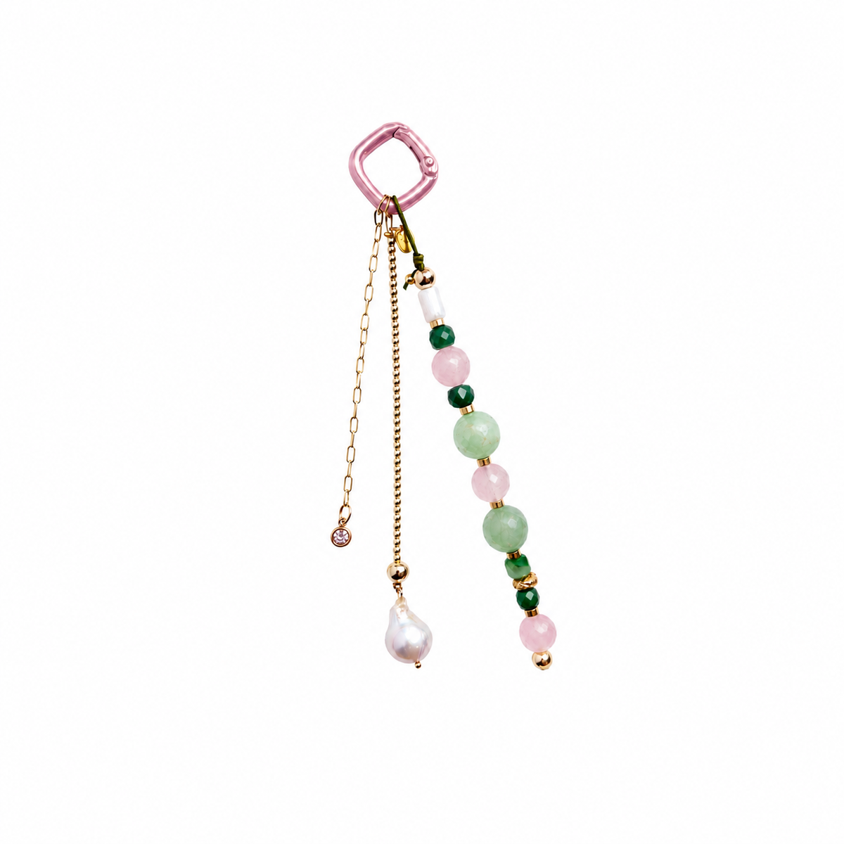 Jade Rosé Bag Charm.