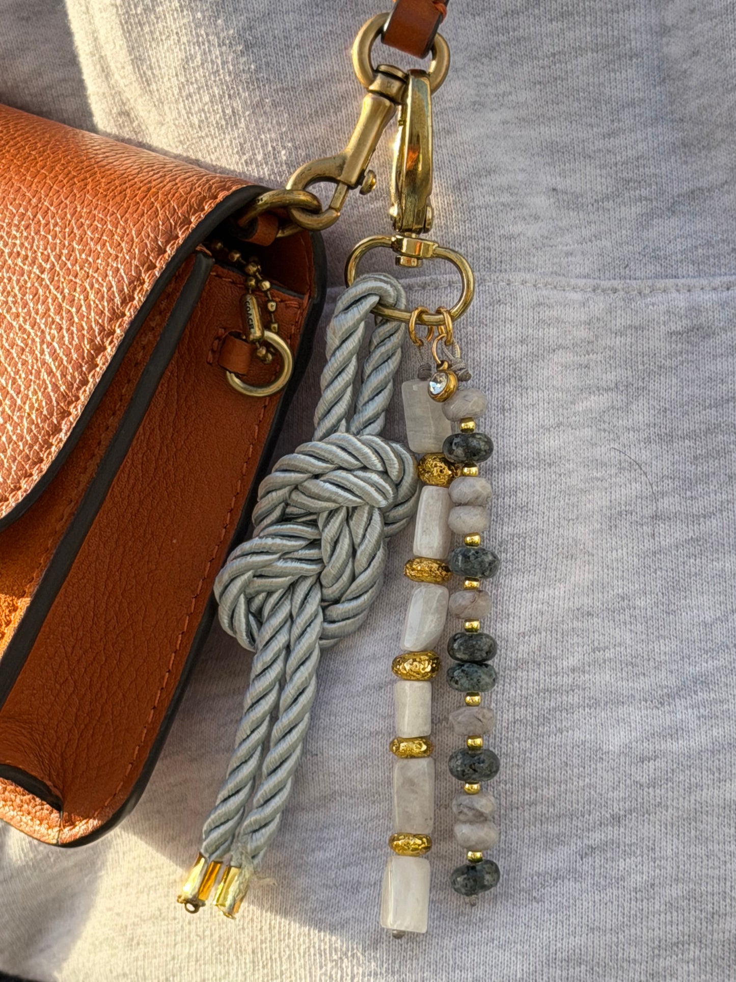 Moonstone Bag charm